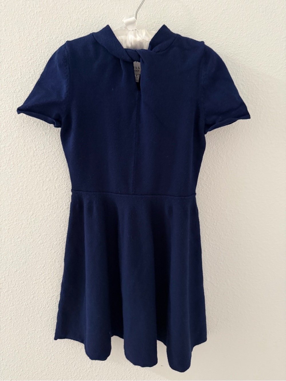 Milly Girls Navy Short-Sleeve Fit-and-Flare Dress